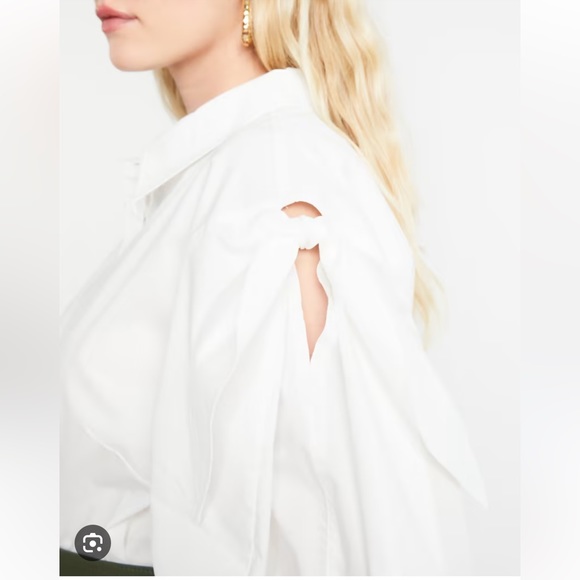 NWT Tanya Taylor Kinsley Puff-Sleeve Button Down Shirt - Picture 3 of 13